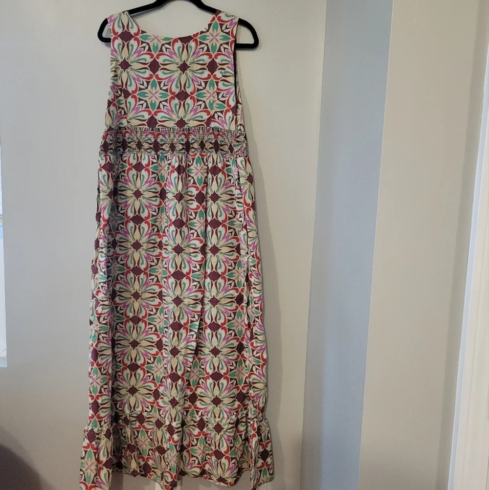 Chadwick's Vintage Women's Multicolor Floral Cotton Maxi Dress. Sz 14 - Picture 2 of 8